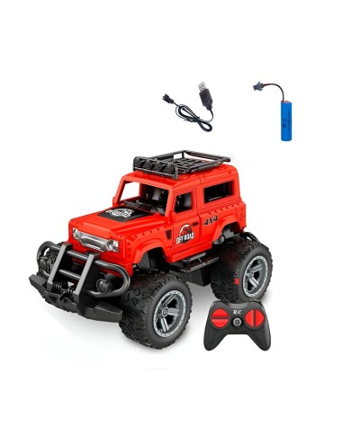 Carro Control Remoto Todo Terreno Jeep Recargable + Baterias