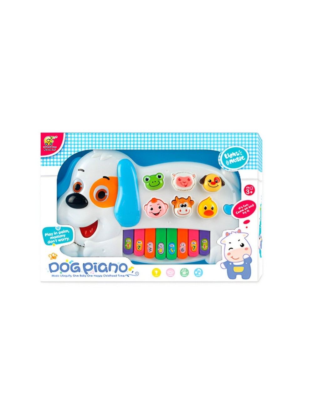 Piano Perro Interactivo Luces Notas Juguete + Baterias