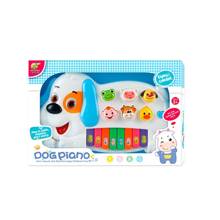 Piano Perro Interactivo Luces Notas Juguete + Baterias