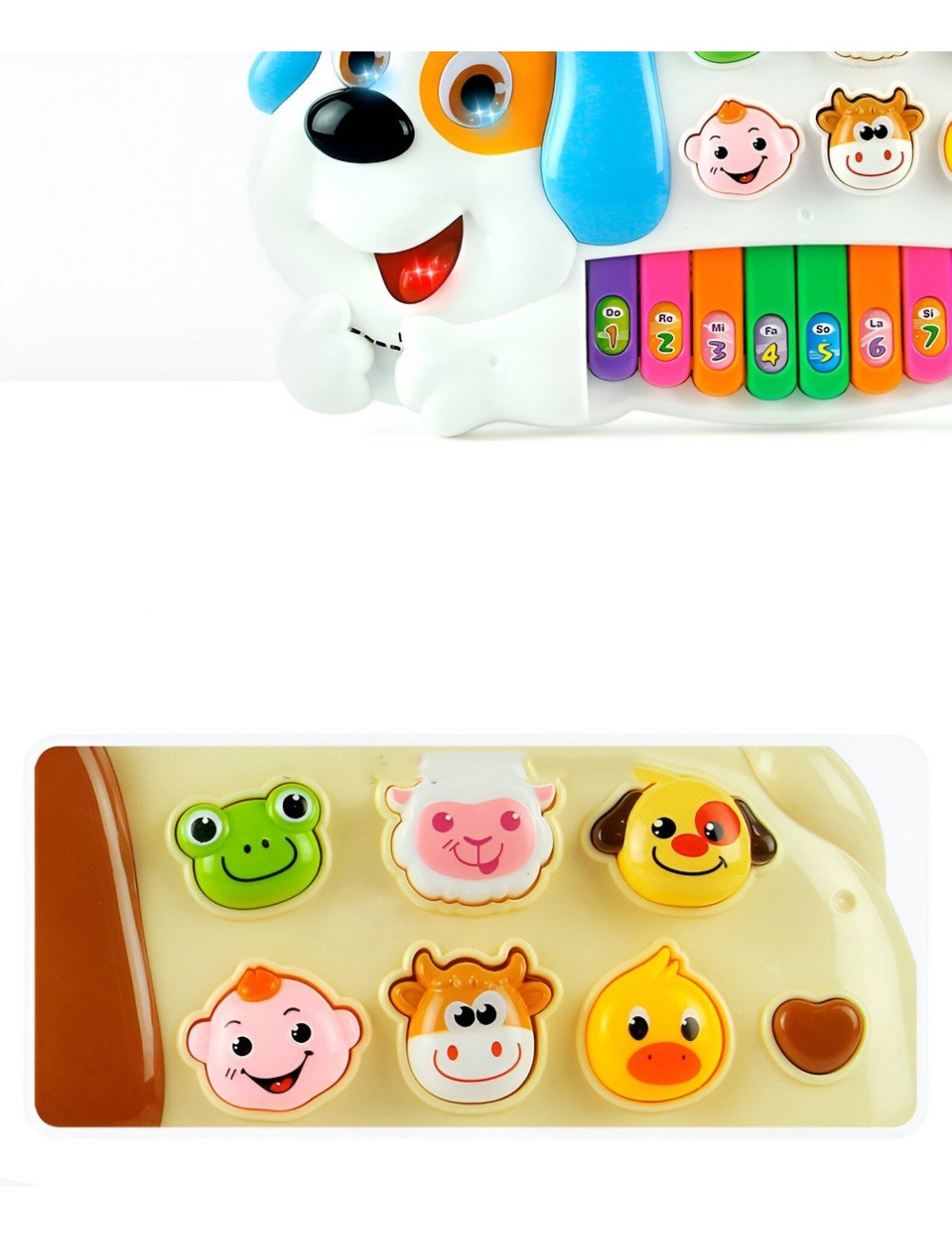 Piano Perro Interactivo Luces Notas Juguete + Baterias