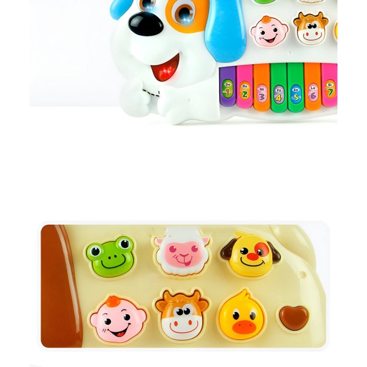 Piano Perro Interactivo Luces Notas Juguete + Baterias