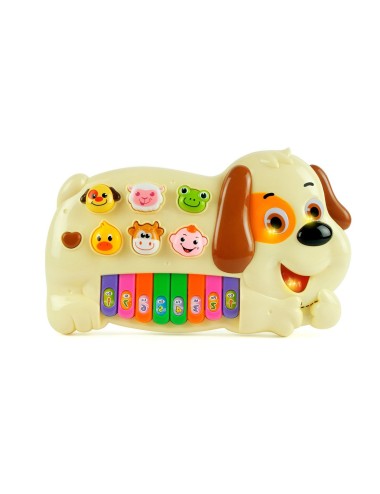 Piano Perro Interactivo Luces Notas Juguete + Baterias