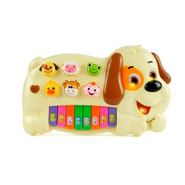 Piano Perro Interactivo Luces Notas Juguete + Baterias