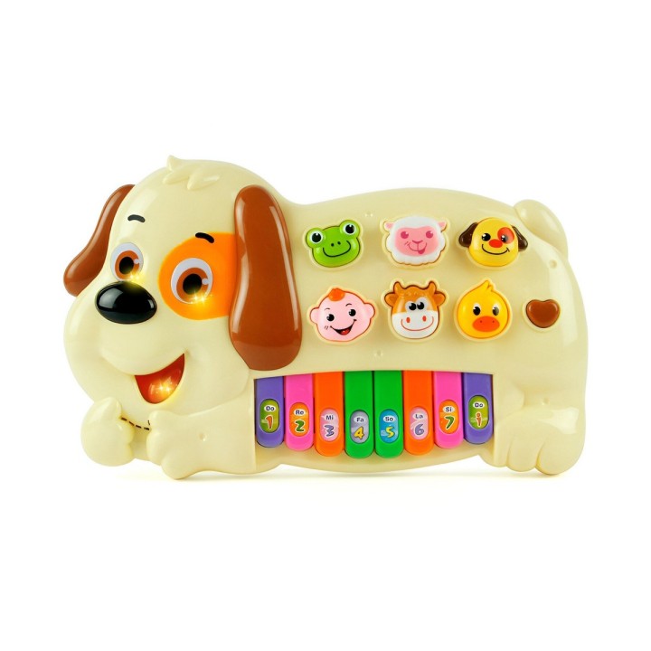 Piano Perro Interactivo Luces Notas Juguete + Baterias