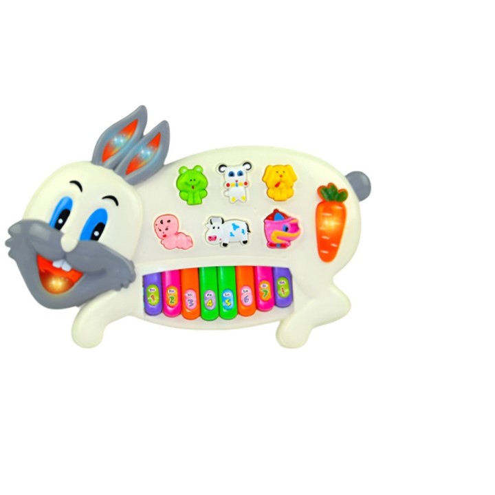 Piano Conejo Interactivo Luces Notas Juguete + Baterias
