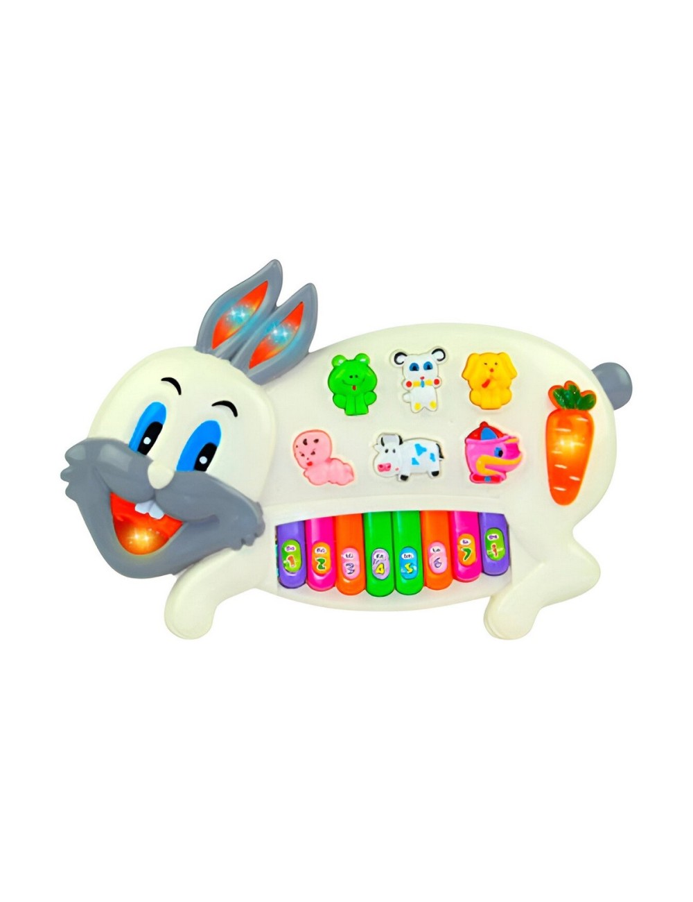 Piano Conejo Interactivo Luces Notas Juguete + Baterias