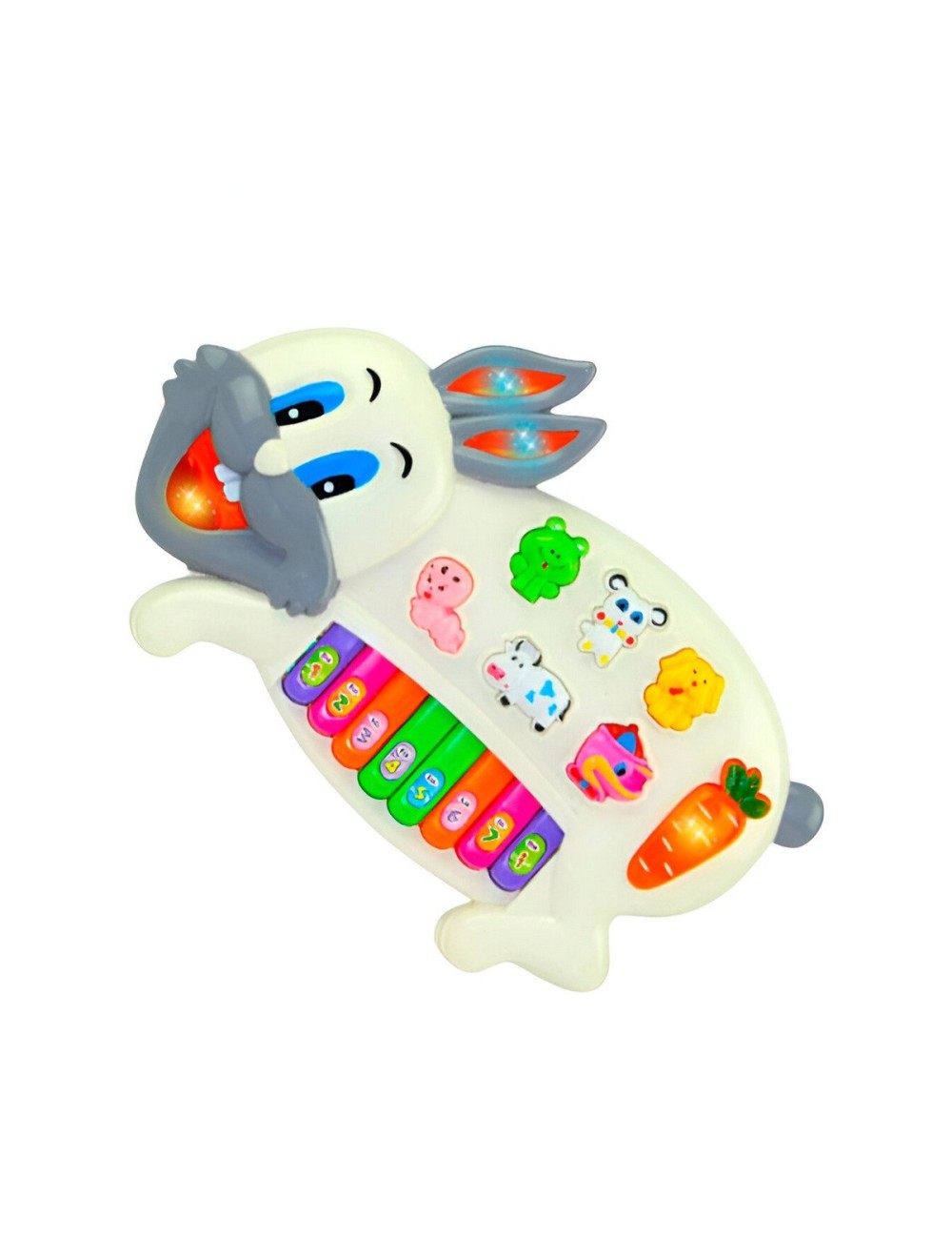 Piano Conejo Interactivo Luces Notas Juguete + Baterias