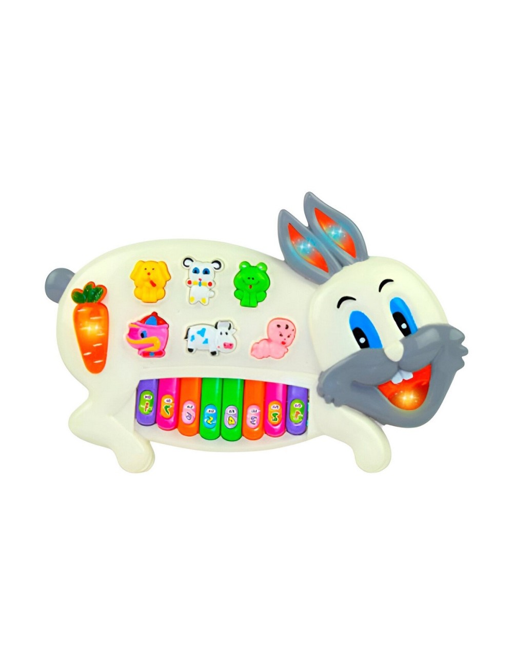 Piano Conejo Interactivo Luces Notas Juguete + Baterias