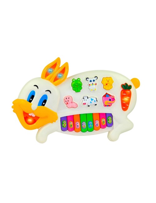 Piano Conejo Interactivo Luces Notas Juguete + Baterias