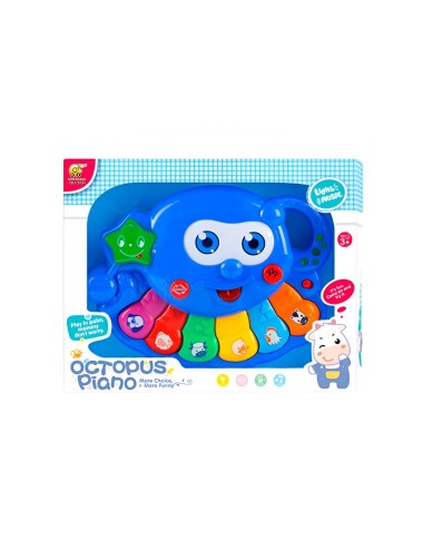Piano Pulpo Interactivo Luces Notas Juguete + Baterias