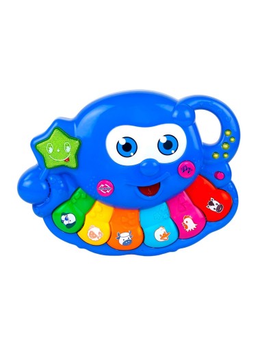 Piano Pulpo Interactivo Luces Notas Juguete + Baterias