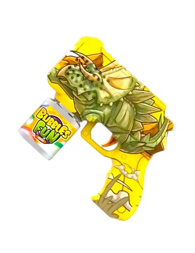 Pistola Burbujas Gun Rex Dinosaurio Automática + Liquido