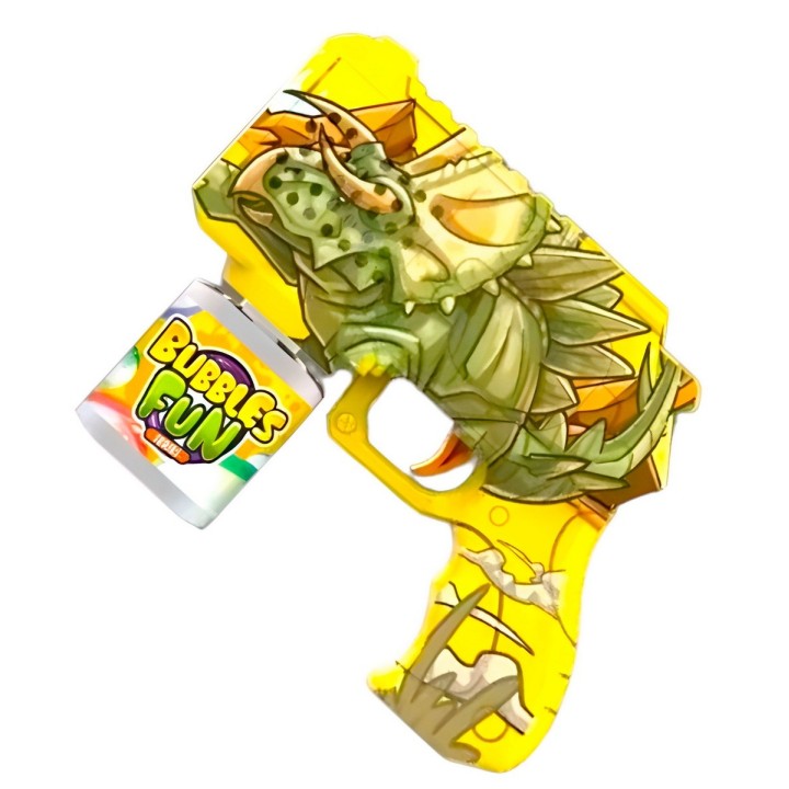 Pistola Burbujas Gun Rex Dinosaurio Automática + Liquido