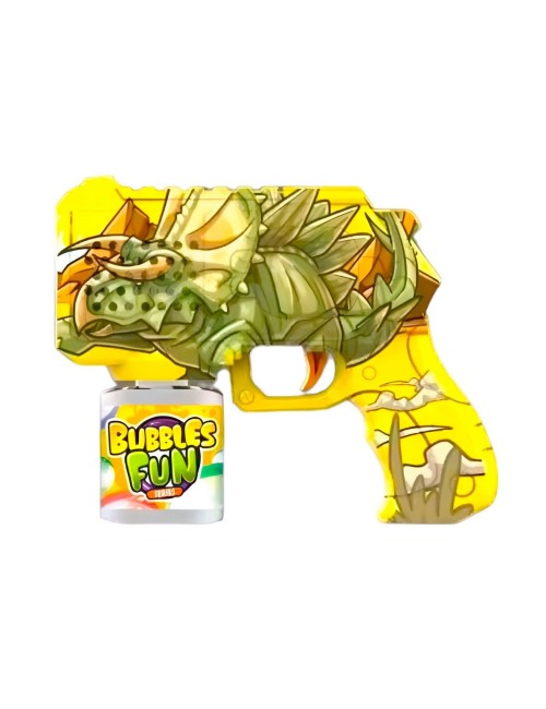 Pistola Burbujas Gun Rex Dinosaurio Automática + Liquido