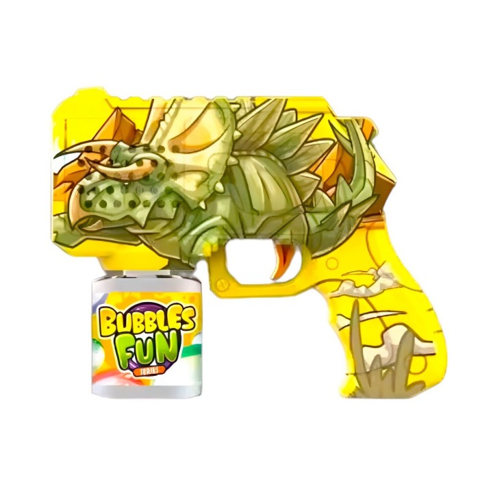 Pistola Burbujas Gun Rex Dinosaurio Automática + Liquido