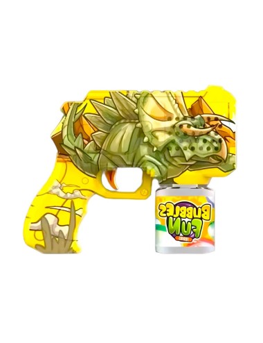 Pistola Burbujas Gun Rex Dinosaurio Automática + Liquido