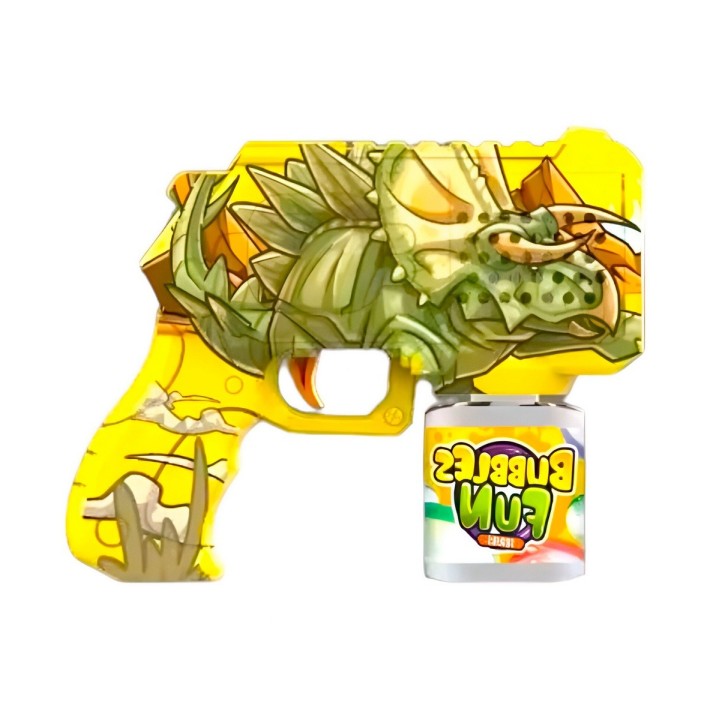 Pistola Burbujas Gun Rex Dinosaurio Automática + Liquido