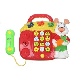Telefono De Juguete Conejo Luces Sonido Animales Granja