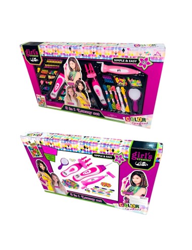 Set Kit Para Hacer Pulseras Y Peinados Trenzas Profesional
