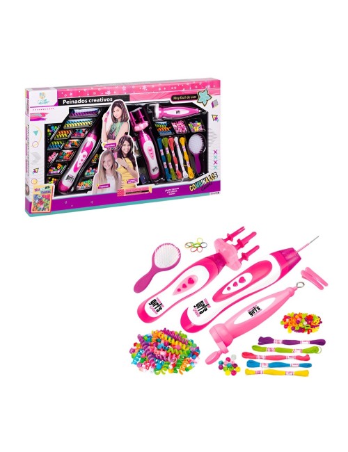 Set Kit Para Hacer Pulseras Y Peinados Trenzas Profesional