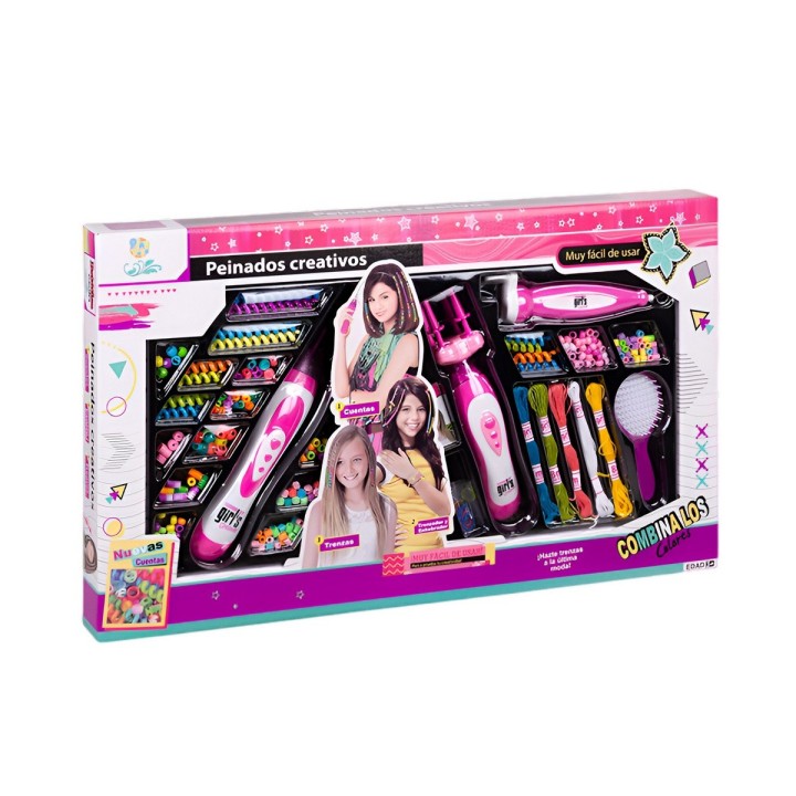 Set Kit Para Hacer Pulseras Y Peinados Trenzas Profesional