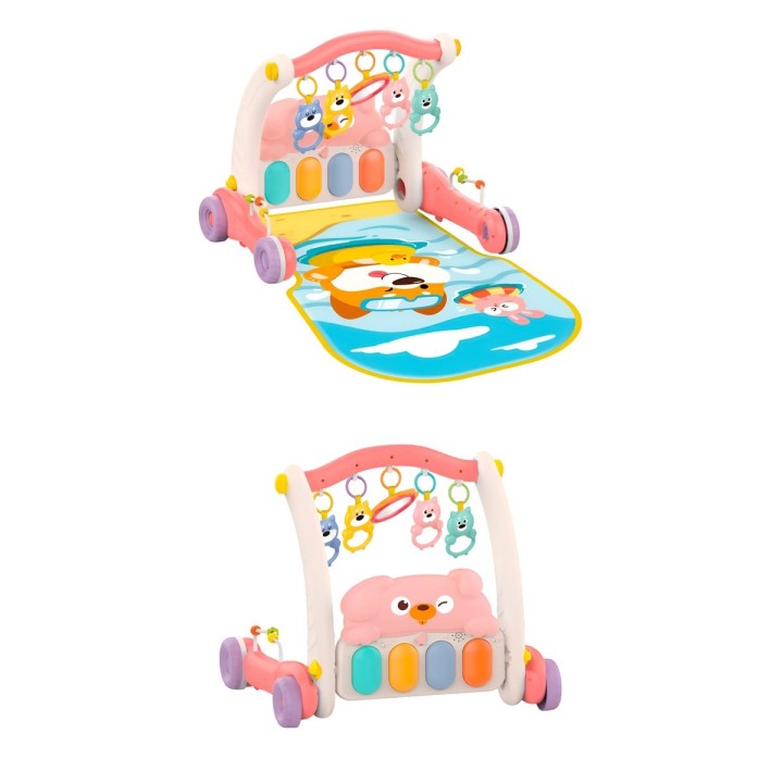Piano Andadera 2 En 1 Tablero Desarrollo Motriz Niñas