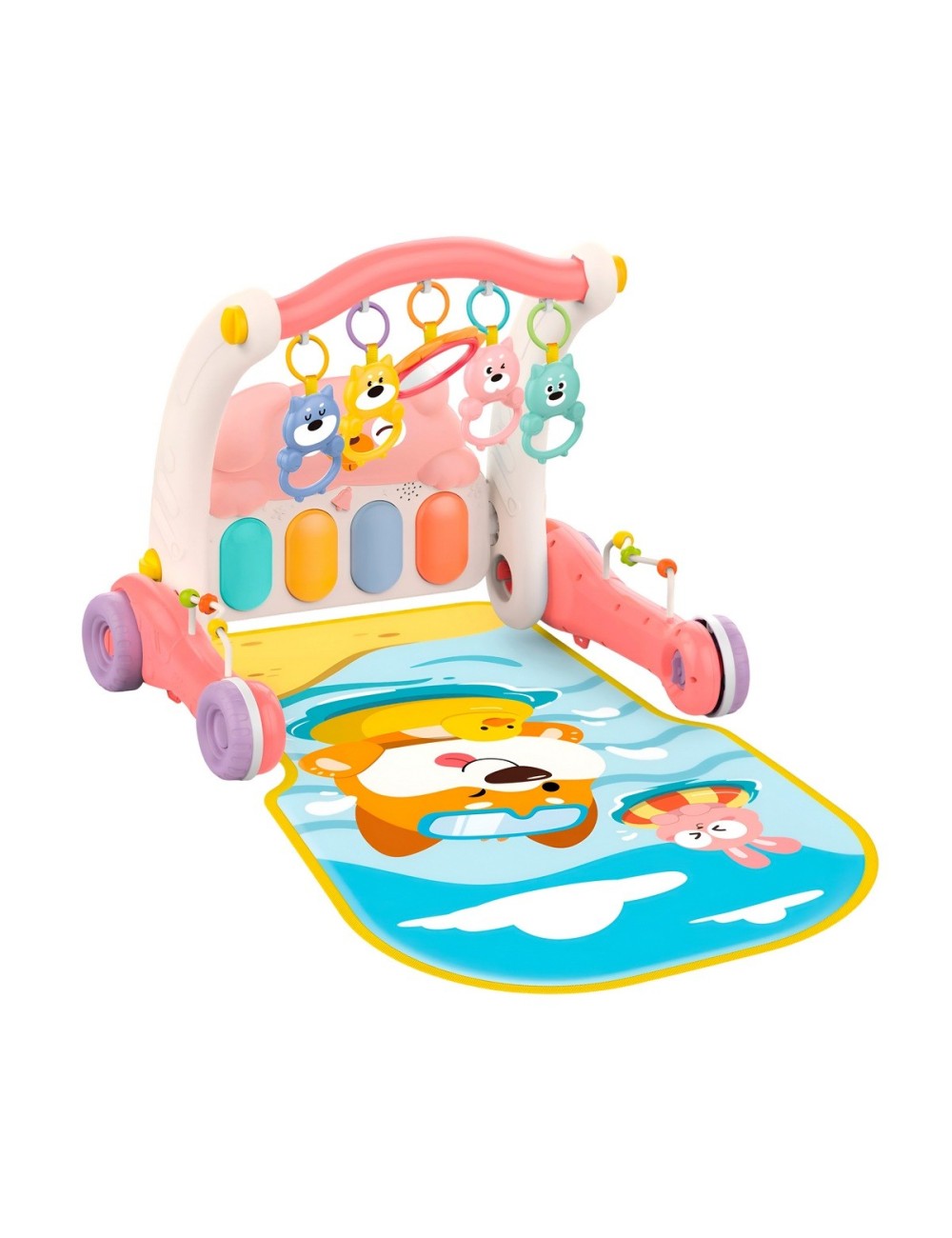 Piano Andadera 2 En 1 Tablero Desarrollo Motriz Niñas