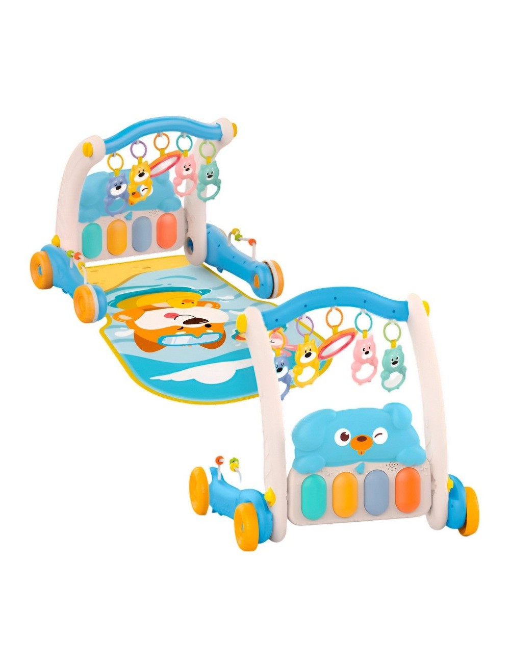 Piano Andadera 2 En 1 Tablero Desarrollo Motriz Niños