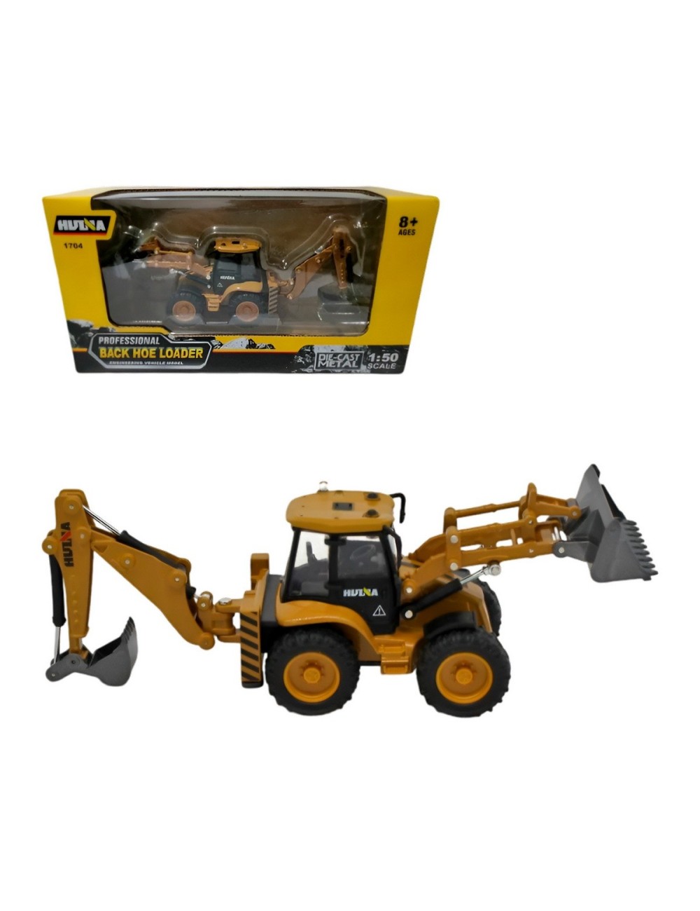 Maquinaria Pesada Retroexcavadora Metal Coleccionable 1:50