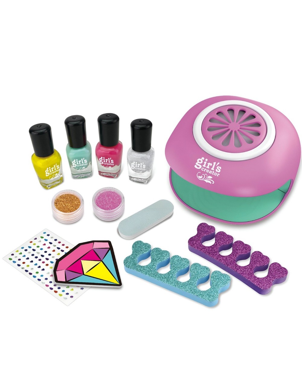 Juguete Kit Uñas Niñas Accesorios Manicure Esmaltes Escarcha