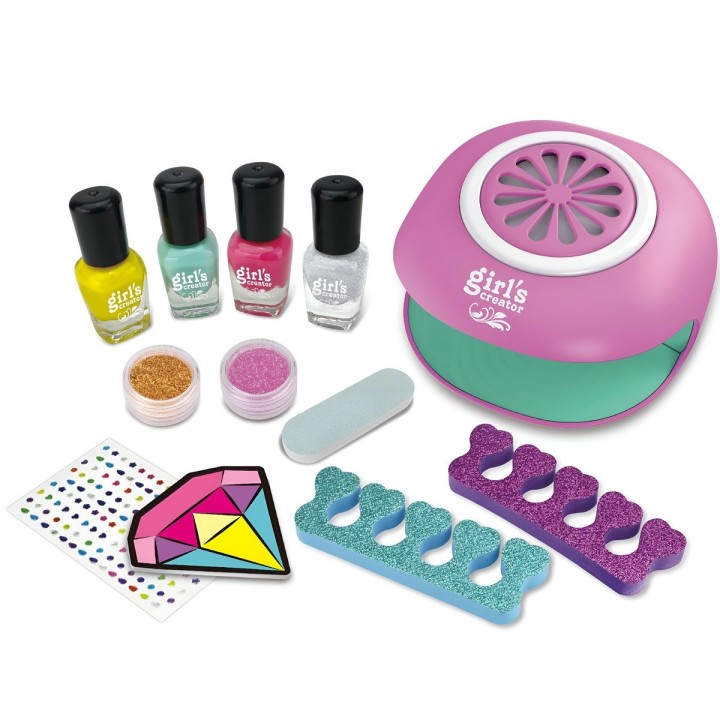 Juguete Kit Uñas Niñas Accesorios Manicure Esmaltes Escarcha