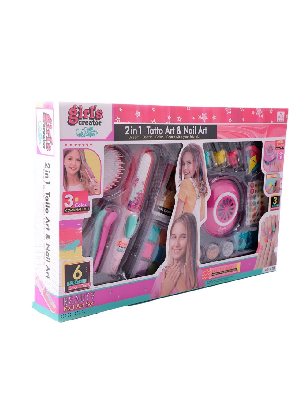 Juguete Kit Uñas Niñas Accesorios Manicure Esmaltes Escarcha