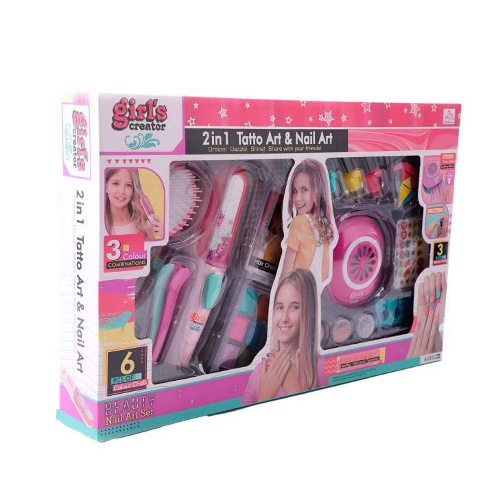 Juguete Kit Uñas Niñas Accesorios Manicure Esmaltes Escarcha
