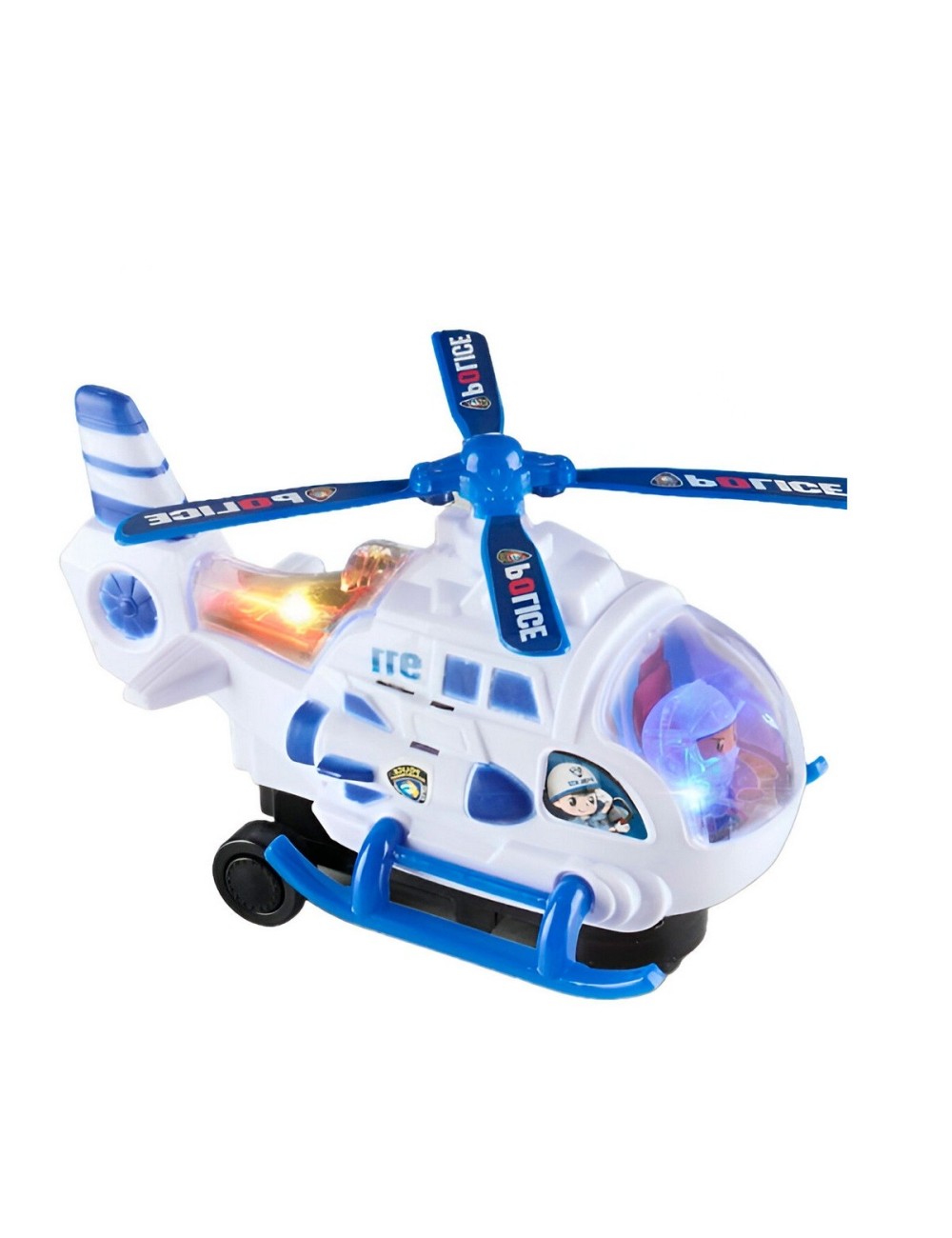 Helicoptero Policia Luces Sonido Movimiento Niños + Baterias