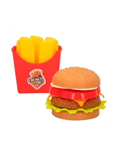 Comida De Juguete Realista Hamburguesa Papas Fritas