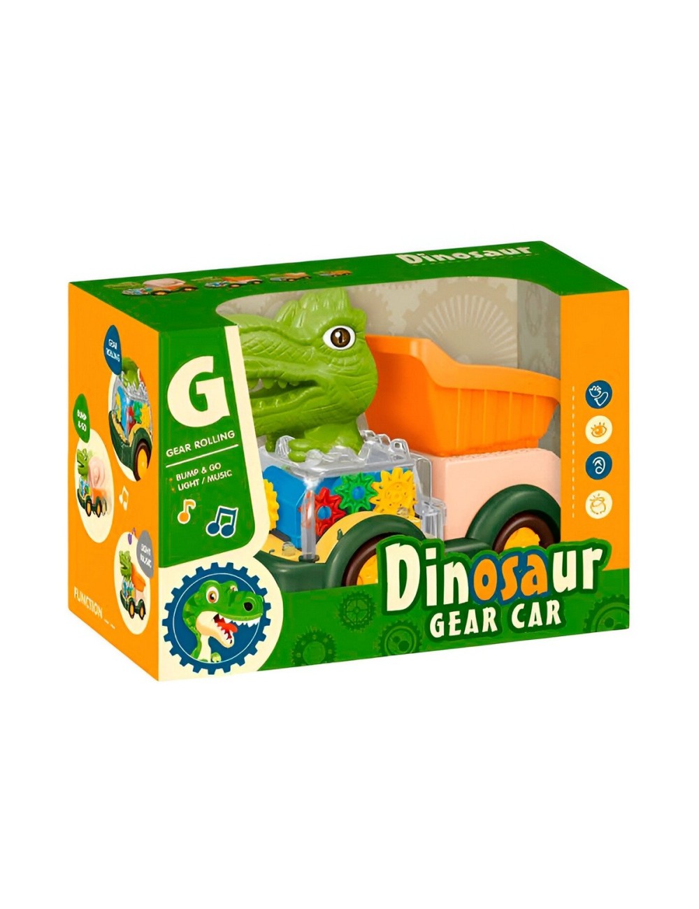 Camion Carro Juguete Luces Dinosaurio Interactivo + Baterias