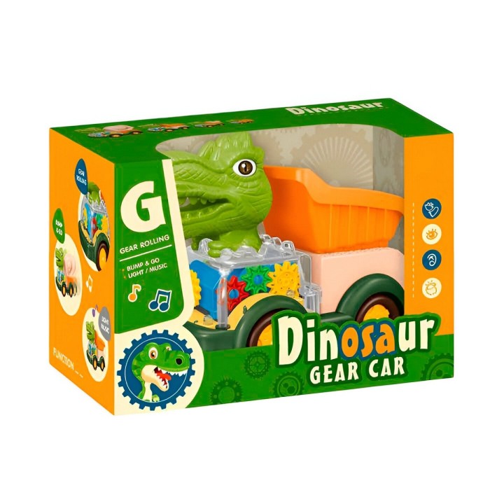 Camion Carro Juguete Luces Dinosaurio Interactivo + Baterias