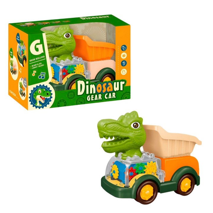 Camion Carro Juguete Luces Dinosaurio Interactivo + Baterias