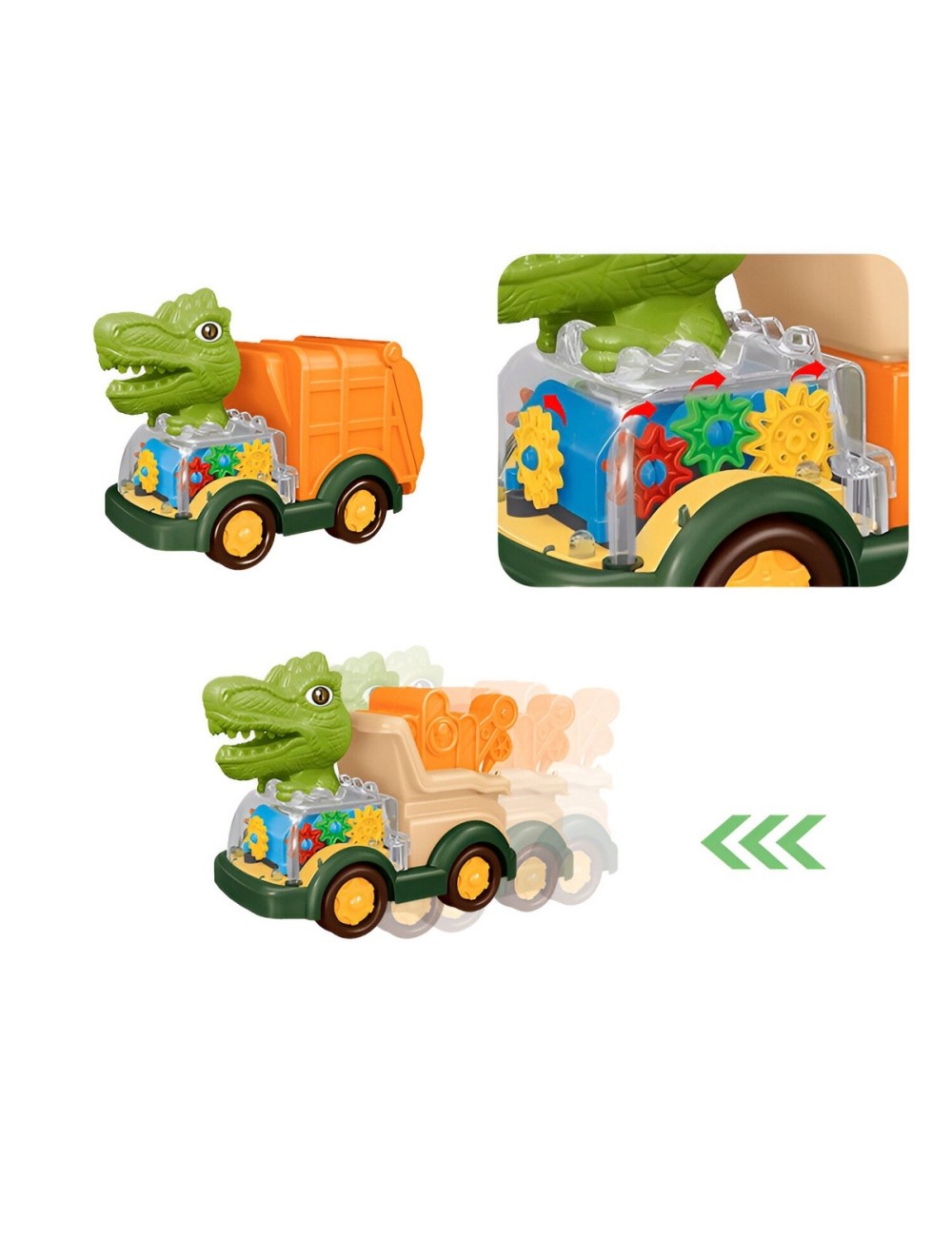 Camion Carro Juguete Luces Dinosaurio Interactivo + Baterias