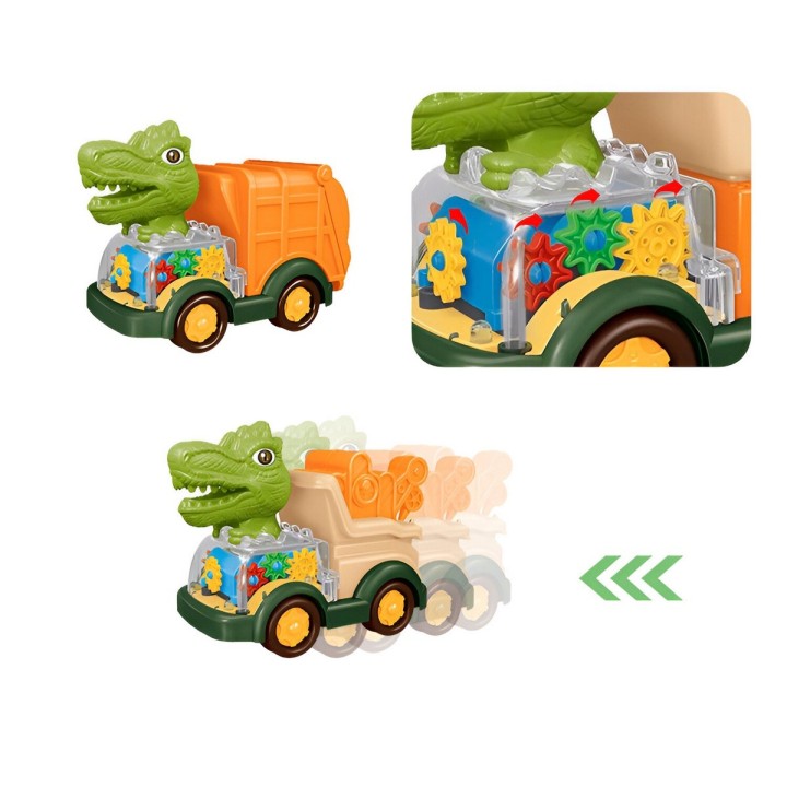 Camion Carro Juguete Luces Dinosaurio Interactivo + Baterias