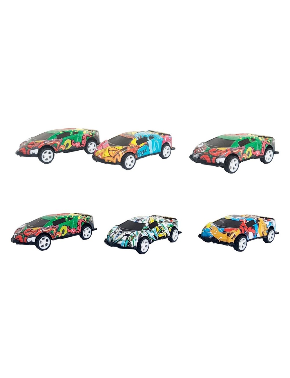 Coleccion Carros Deportivos Grafiti X 6 Unidades