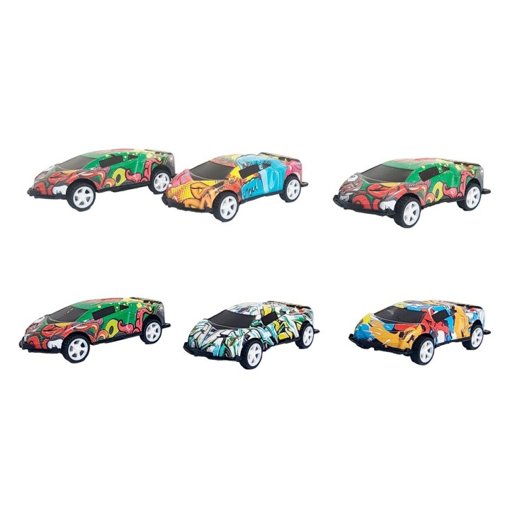 Coleccion Carros Deportivos Grafiti X 6 Unidades