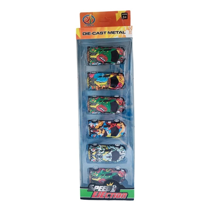 Coleccion Carros Deportivos Grafiti X 6 Unidades