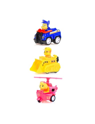 Coleccion Carros Deportivos Patrulla Canina De Cuerda X 3 Un