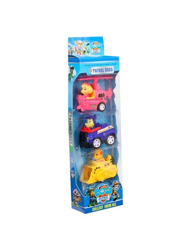 Coleccion Carros Deportivos Patrulla Canina De Cuerda X 3 Un