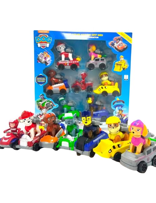 Coleccion Carros Deportivos Patrulla Canina De Cuerda X 7 Un