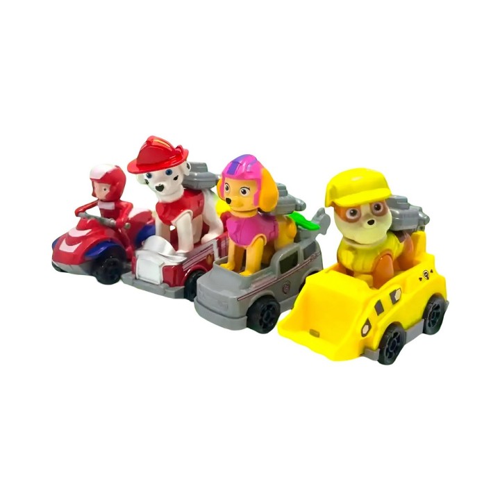 Coleccion Carros Deportivos Patrulla Canina De Cuerda X 7 Un