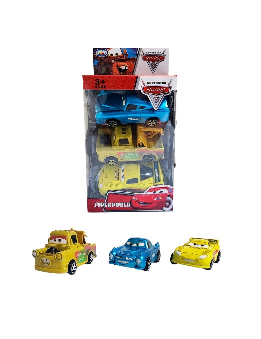 Coleccion Carros Rayo Mcqueen Cars De Cuerda X 3 Unidades