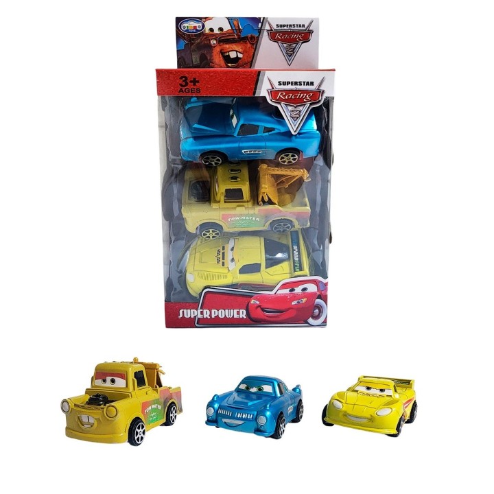 Coleccion Carros Rayo Mcqueen Cars De Cuerda X 3 Unidades
