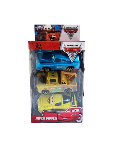 Coleccion Carros Rayo Mcqueen Cars De Cuerda X 3 Unidades